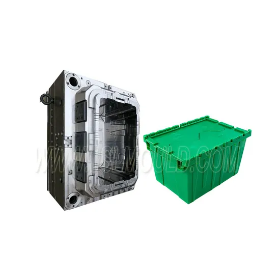 Injection Plastic Attached Lid Container Mould