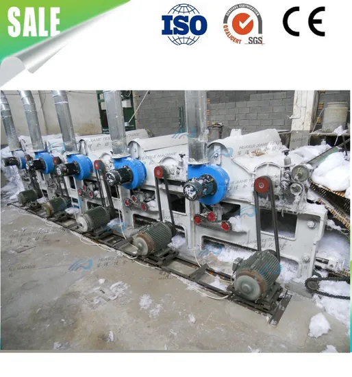 Waste Cotton Fiber Textile Six Roller Cotton Fabric Waste Recycling Machine Textile Garment Waste Recycling Machine for Sweater/ Jeans/ T-Shirt / Waste Cloth