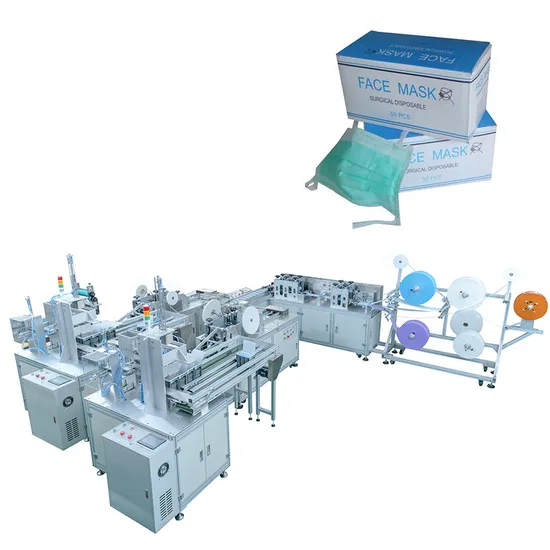 China Manufacture Full Automatic Medical Mask with Tie Box Feeding Machine