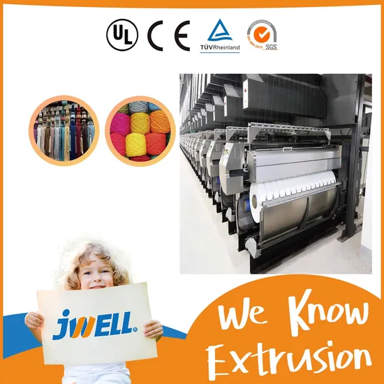 Jwell Pet Carpet Fiber/Pet Bottle Flake/FDY/Bcf Carpet/Industrial Yarn/Melt Spandex (TPU) Spinning Machines