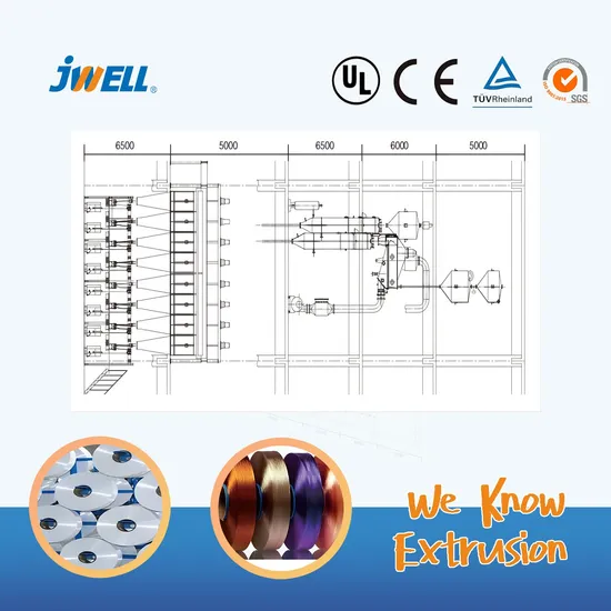 Jwell Machinery Pet Bottle Flakes Spinning Making Machine