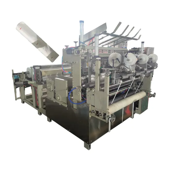 Full Automatic Disposable Medical Disposable Bed Sheet Rewinding Machine Non Woven SMT Industrial Wipes Roll Slitting Rewinding Machine with Auto-Sticker Label