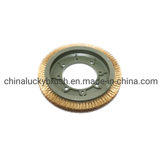 Brass Coated Stenter Textile Wheel Brush (YY-829)