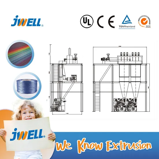 Jwell PP FDY Industrial Yarn Technology and Spinning Manufacturing Machine