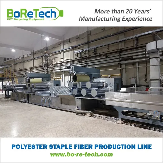 Waste Pet Bottle to Polyester Staple Fiber (PSF) Recycling Crushing Washing System