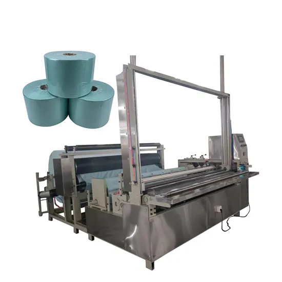 Oil Absorption Nonwoven Industrial Paper Roll Wood Pulp Polyester Heavy Duty Cleaning Towel Roll Embossing Rewinding Making Machine