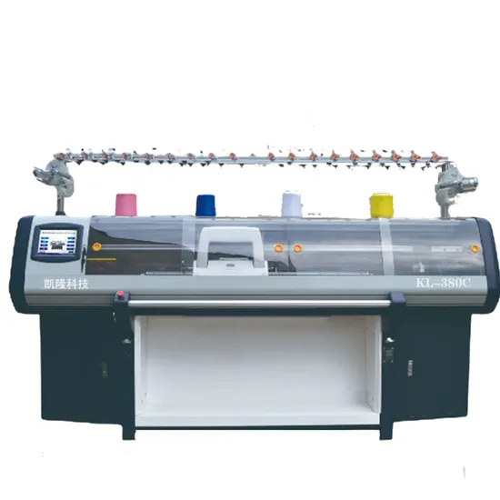 80inches 14gg Kailong Three System Flat Knitting Machine for Sweater with Dark Blue