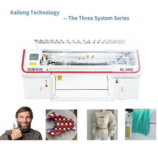Kailong 60inches 5-7gg Machine The Three System Flat Acquard Knitting Machine for Sweater with White