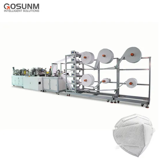 High Speed Dust Proof Headband Style KN95 / N95 Face Mask Making Machine