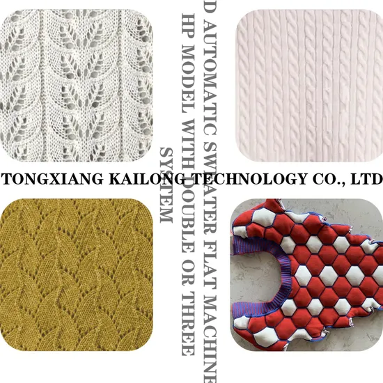Kailong 100inches 5gg Machine The Double System Flat Acquard Knitting Machine for Sweater with White