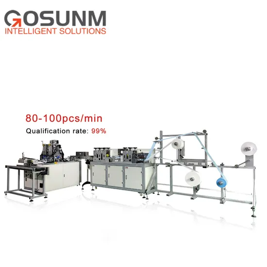 Gosunm 1+1 High Speed Full-Auto Disposable Mask Making Machine with Whole Production Line Hot Sale