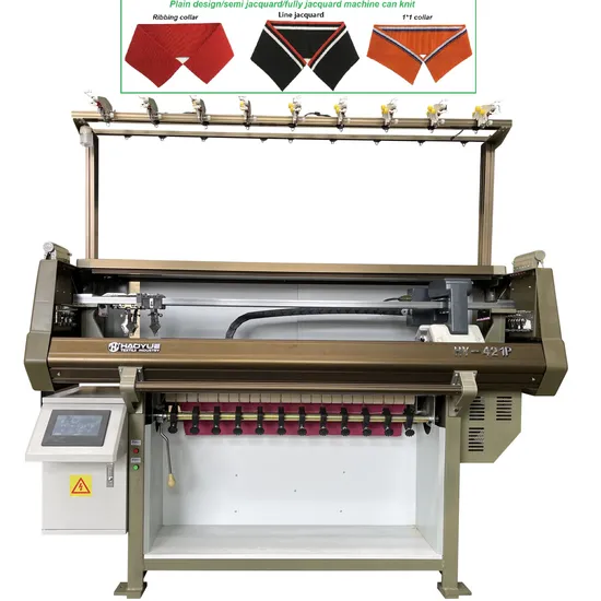 42inch E18 High-Speed Automatic Computerized Line Jacquard Flat Collar Cuffs Knitting Machine