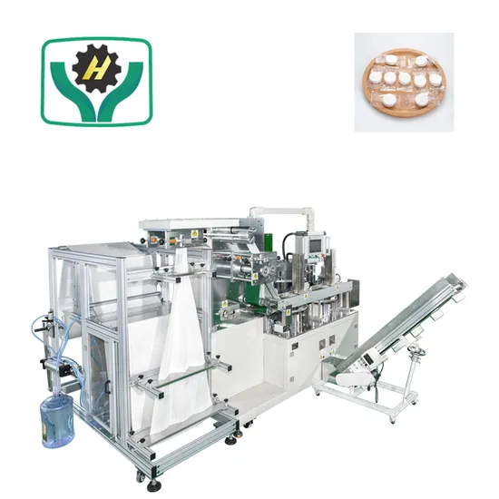 High Speed Portable Coin Tissue Non Woven Tablet Napkins Compressed Towel Machine