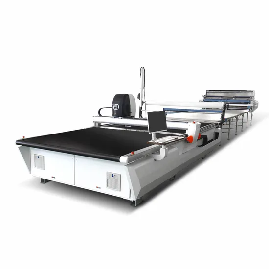 Automatic Feed Textile Clothing Roll Fabric Table Cushion Sofa Cover Cutting Machine