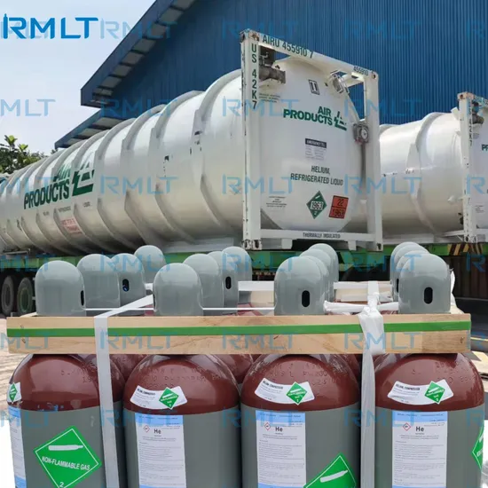 Factory Helium Gas Tank Tube Trailer Pure 99.999% Helium Gas Cylinder Price
