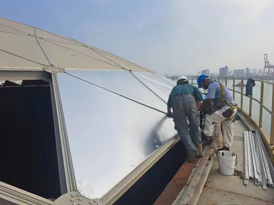 Aluminum Geodesic Dome Roof Geodesic Dome Structure for Storage Tanks