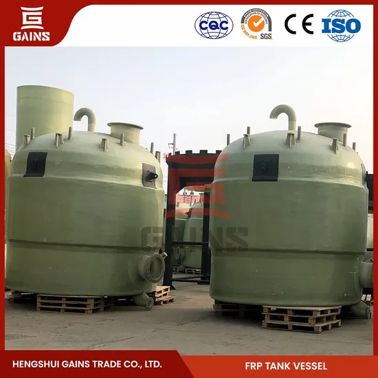 Gains Liquid Chemical Tank Manufacturers 40 Gallon Chemical Storage Tank China GRP/FRP Storage Tank