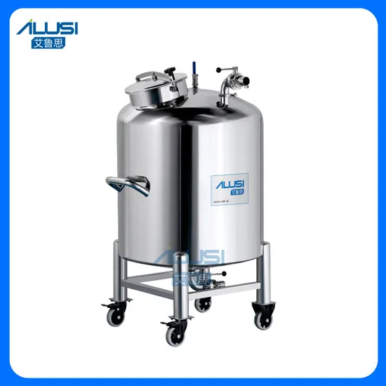 Sanitary Stainless Steel Milk Cooling Storage Tank with Wheel Agitator Stirring Blending Storage Tank Storage Tank 100000 Liter