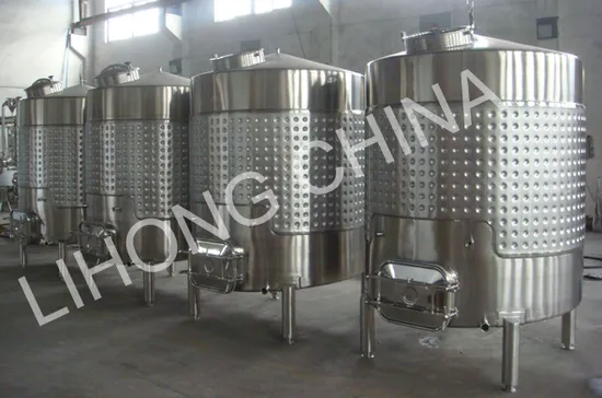 Stainless Steel Cooling Jacket Wine Storage Tank with Side Manhole