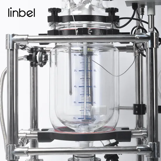 10 Liter Jacketed Glass Reactor with Factory Price