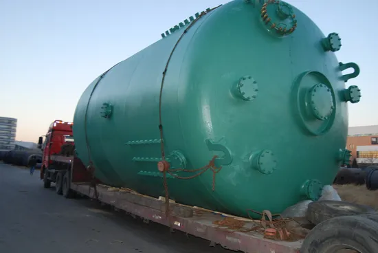 Glass-Lined Closed Tank 50000L /Horizontal Type Distilling Reaction Mixing Storage Tank