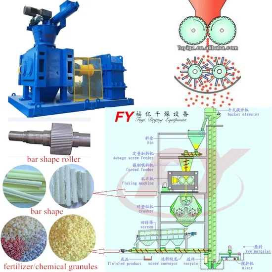 Large capacity dry type roller press compactor fertilizer machine