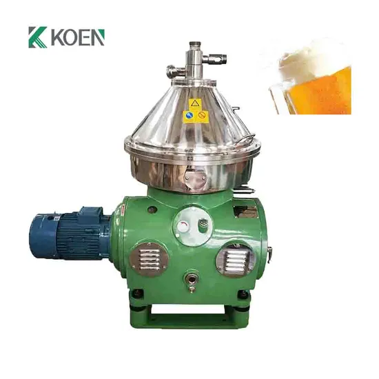 1000L/H Capacity 2-3-Phase Beer Fermentation Liquid Disc Separator