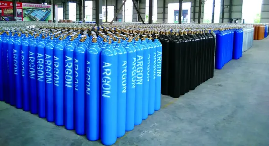 40L/8m3 200bar 5.2mm High Pressure Vessel Seamless Steel Argon Gas Cylinder