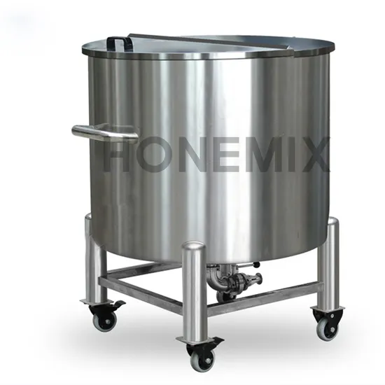 Honemix Customized Open Lid Stainless Steel Tank Stainless 316L Moving Tank Liquid Detergent Movable Storage Tank