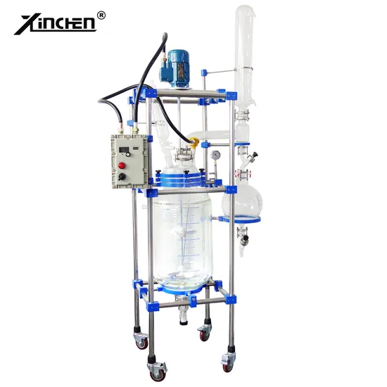 Lab Use Chemical Jacketed Glass Reactor Chiller Reactor