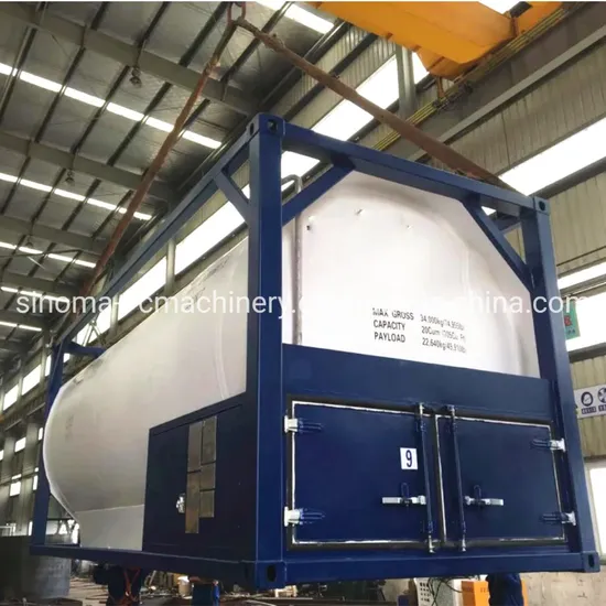 Cryogenic Liquid Oxygen Nitrogen Argon Transportation ISO T75 Container Cryogenic Fuel Tank