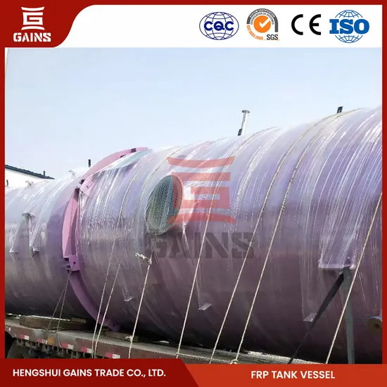 Gains Fiberglass Bladder Tank Manufacturers 50-Gallon Fiber-Reinforced Plastic Chemical Tank China Fiber Reinforce Plastic Tanks