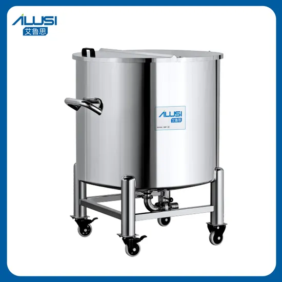 2000L Mobile Storage Tank Double Layer Jacket with Heater Vessel Container