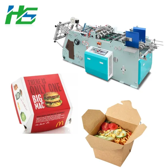 Custom Biodegradable Tableware Kraft Paper Lunch Takeout Box Fast Food Paper Box Making Machine