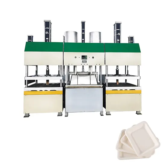 Biodegradable Sugarcane Bagasse Pulp Disposable Paper Plates Making Machine Semi Automatic Production Line