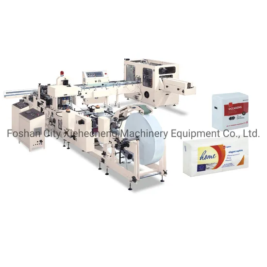 Full Automatic Serviette Napkin Tissue Paper Making Folding Packing Machine Production Line