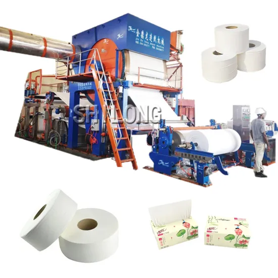 Professional 1880mm Toilet Paper Making Machine Paper Recyling Tissue Paper Machine