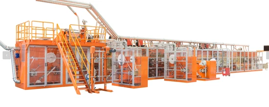 Full Servo Sanitary Napkin Production Line with Customized Color and Fast-Easy Packing