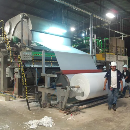 Paper Mill Plant Manufacturing Rice Straw Wood Bamboo Waste Paper Recycle Pulp Parent Paper Roll Facial Napkin Kitchen Tissue Toilet Paper Making Machine