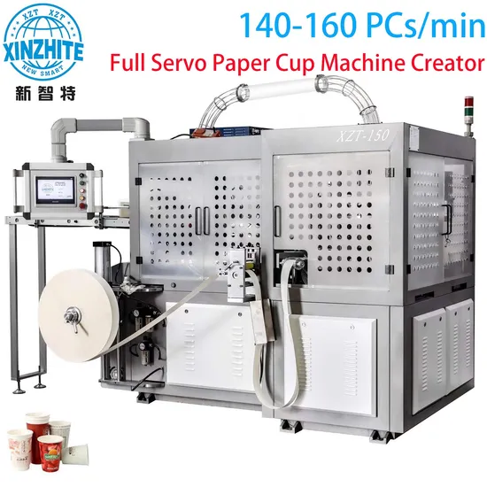 Disposable 4-16 Oz Paper Cup Coffee Packaging Cup Making Machine