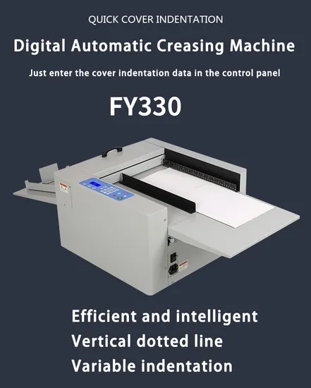 Fy330 Good Quality A4 Electric Creasing Machine 330mm Digital Automatic Paper Creaser for Sale