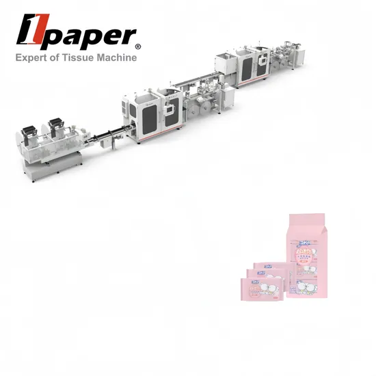 Fast Speed 120 Pack/Min Mini Wet Wipe Cotton Tissue Folding to Package Machines