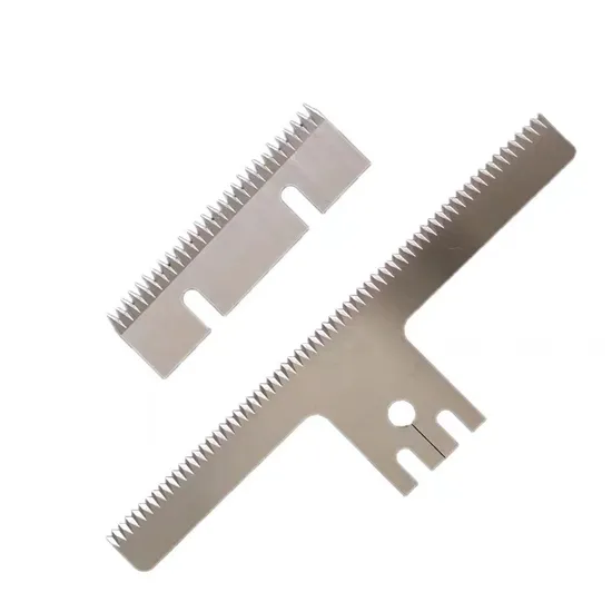 Custom Cutting Food Plastic Bag Package Toothed Serrated Knives Packaging Machine Blade