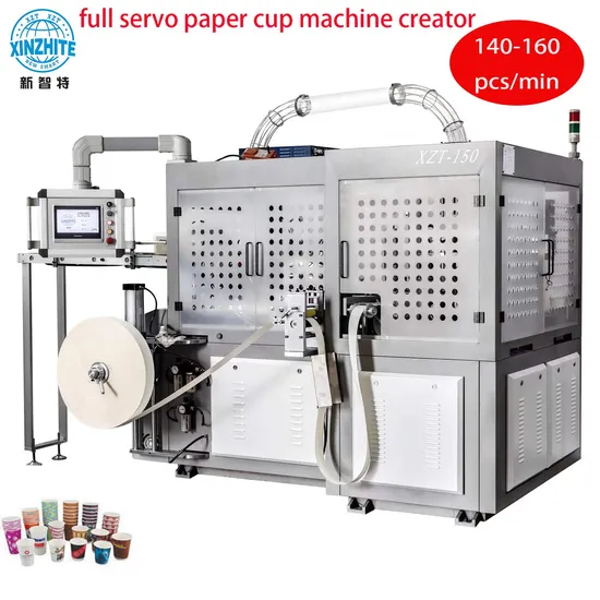 Disposable Paper Cup High Speed 140 -160 PCS/Min Paper Cup Making Machine for 4-16 Oz