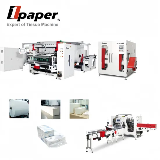 Automatic V Type Facial Tissue Manufacturing Machines Line with Safety Guard"
