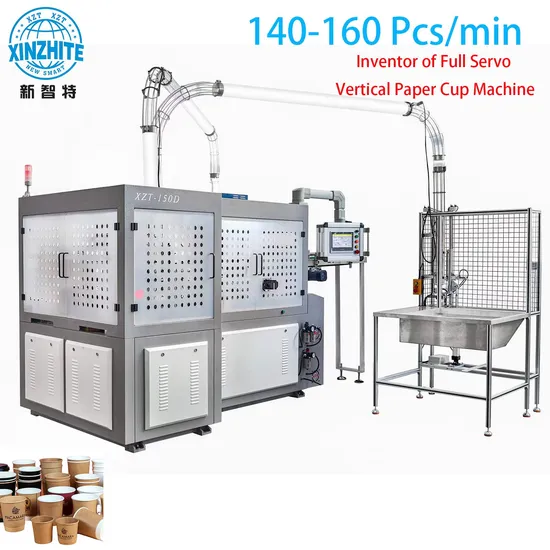 8oz/10oz/12oz/16oz Customized Disposable Double Wall Drinking Coffee Tea Paper Cups Making Machine