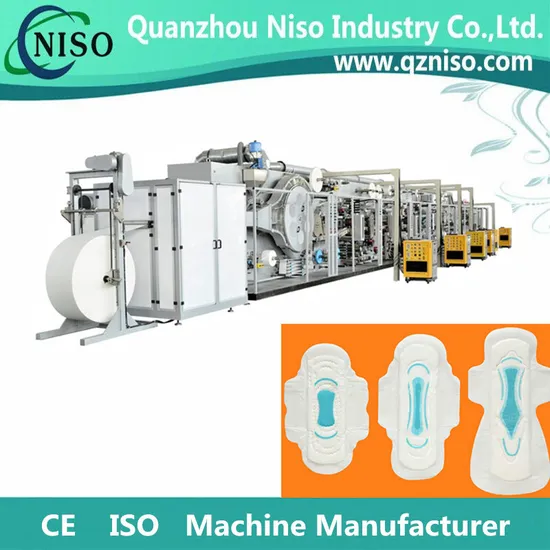 Half Servo High Speed Women Sanitary Pads Machine with Packing Machine