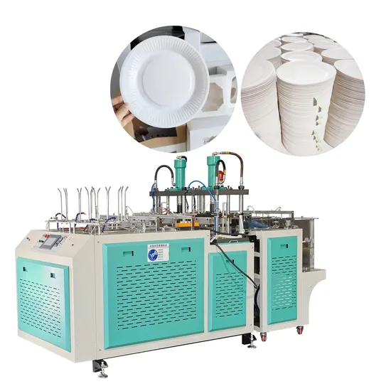 Two Station Full Automatic Disposable Plate Making Machine for Paper Dish Tray Forming Machine