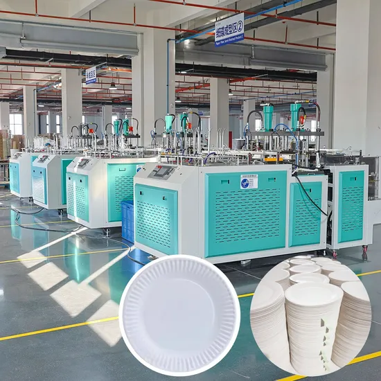 Two Station High Speed Disposable Paper Dish Paper Plate Party Plate Dinner Plate Making Machine in China Factory Price