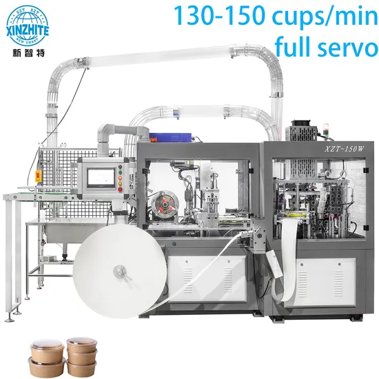 Biodegradable Kraft Paper Bowl Eco-Friendly Disposable Takeaway Packaging 500ml 750ml 1000ml 1100ml 1300ml Kraft Salad Paper Packaging Bowl Making Machine